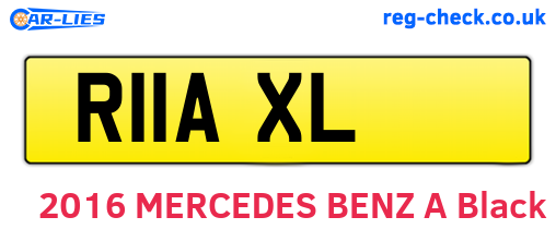 R11AXL are the vehicle registration plates.