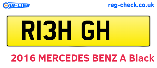 R13HGH are the vehicle registration plates.