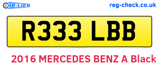 R333LBB are the vehicle registration plates.
