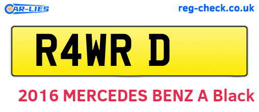 R4WRD are the vehicle registration plates.