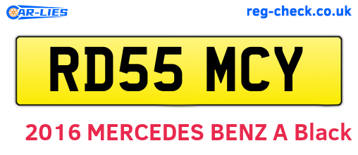 RD55MCY are the vehicle registration plates.