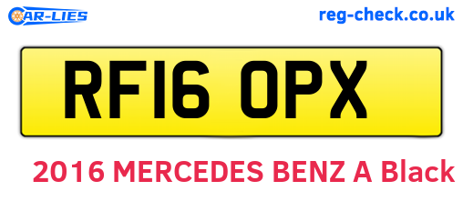 RF16OPX are the vehicle registration plates.