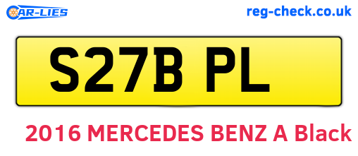 S27BPL are the vehicle registration plates.