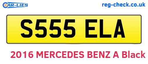 S555ELA are the vehicle registration plates.