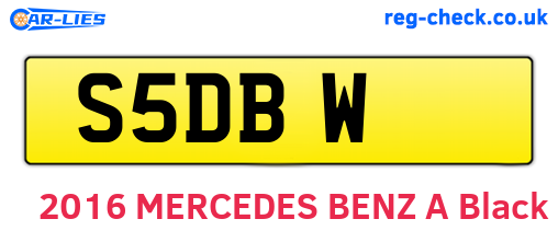 S5DBW are the vehicle registration plates.