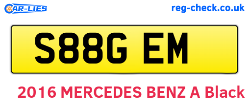 S88GEM are the vehicle registration plates.