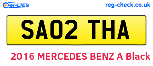SA02THA are the vehicle registration plates.