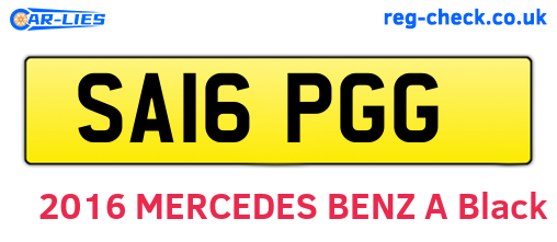 SA16PGG are the vehicle registration plates.