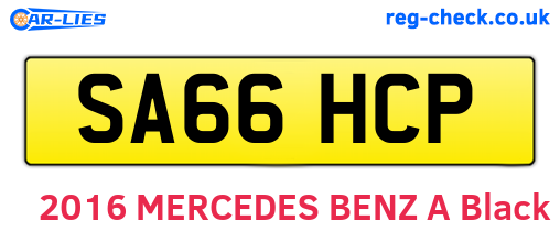 SA66HCP are the vehicle registration plates.