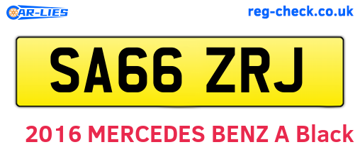 SA66ZRJ are the vehicle registration plates.