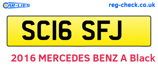 SC16SFJ are the vehicle registration plates.