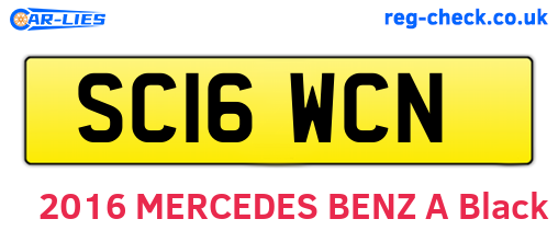 SC16WCN are the vehicle registration plates.