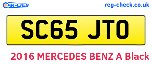 SC65JTO are the vehicle registration plates.