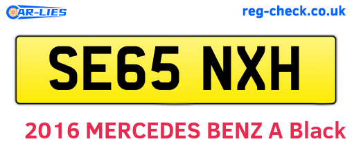 SE65NXH are the vehicle registration plates.
