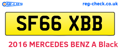 SF66XBB are the vehicle registration plates.