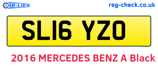 SL16YZO are the vehicle registration plates.