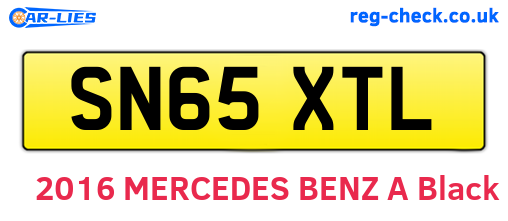 SN65XTL are the vehicle registration plates.