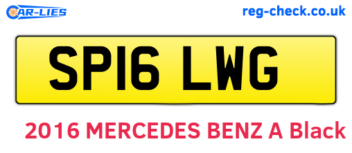 SP16LWG are the vehicle registration plates.