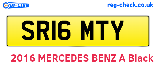 SR16MTY are the vehicle registration plates.