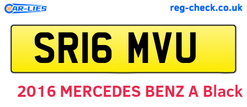 SR16MVU are the vehicle registration plates.