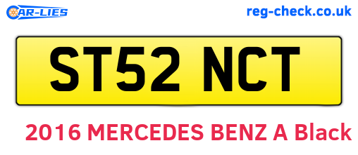 ST52NCT are the vehicle registration plates.