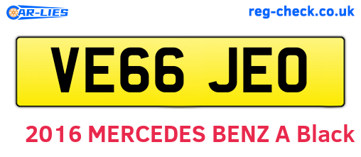 VE66JEO are the vehicle registration plates.