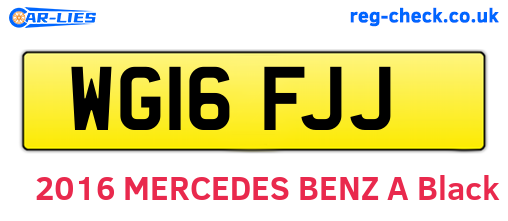 WG16FJJ are the vehicle registration plates.
