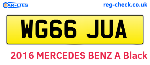 WG66JUA are the vehicle registration plates.