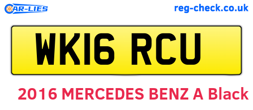WK16RCU are the vehicle registration plates.