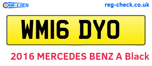 WM16DYO are the vehicle registration plates.