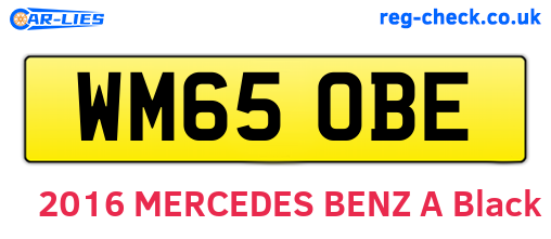 WM65OBE are the vehicle registration plates.