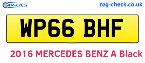 WP66BHF are the vehicle registration plates.