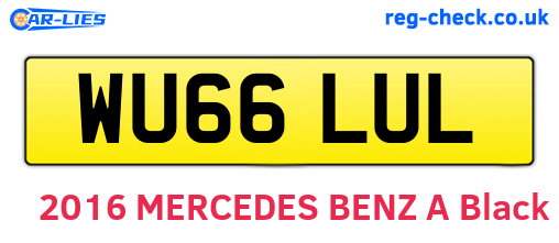 WU66LUL are the vehicle registration plates.