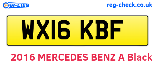 WX16KBF are the vehicle registration plates.