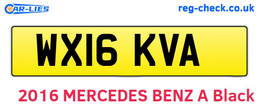 WX16KVA are the vehicle registration plates.