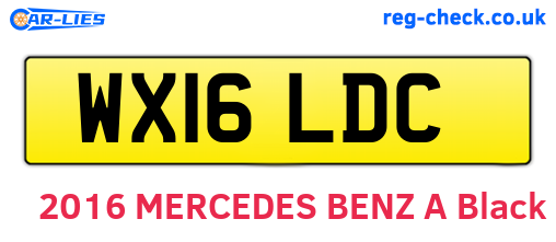 WX16LDC are the vehicle registration plates.