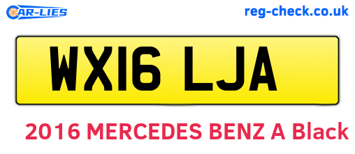 WX16LJA are the vehicle registration plates.