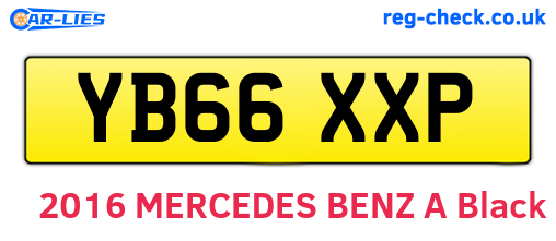 YB66XXP are the vehicle registration plates.