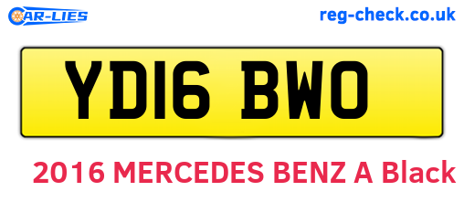 YD16BWO are the vehicle registration plates.