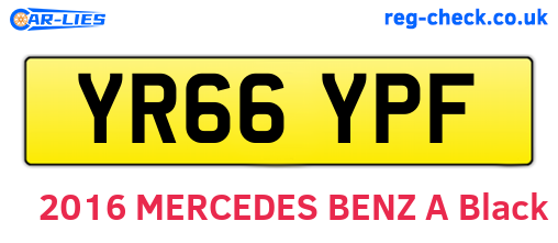 YR66YPF are the vehicle registration plates.