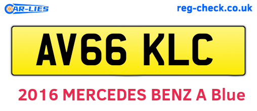 AV66KLC are the vehicle registration plates.