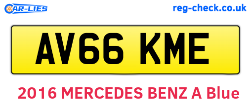 AV66KME are the vehicle registration plates.