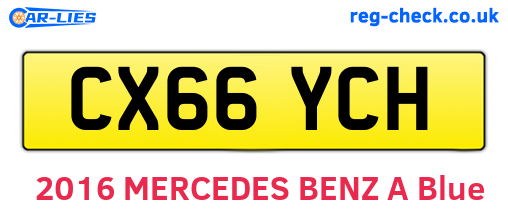 CX66YCH are the vehicle registration plates.