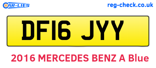 DF16JYY are the vehicle registration plates.