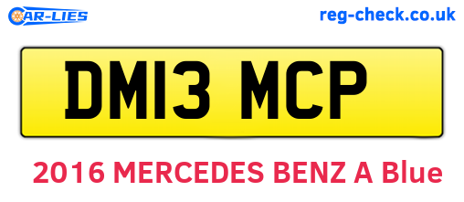 DM13MCP are the vehicle registration plates.