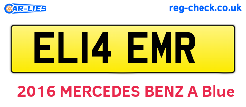 EL14EMR are the vehicle registration plates.