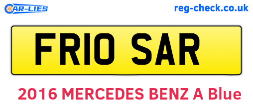 FR10SAR are the vehicle registration plates.