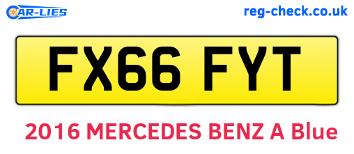 FX66FYT are the vehicle registration plates.