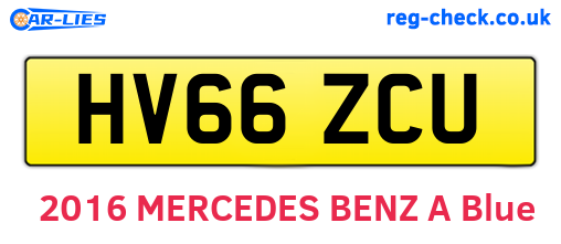 HV66ZCU are the vehicle registration plates.
