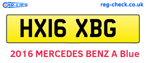 HX16XBG are the vehicle registration plates.